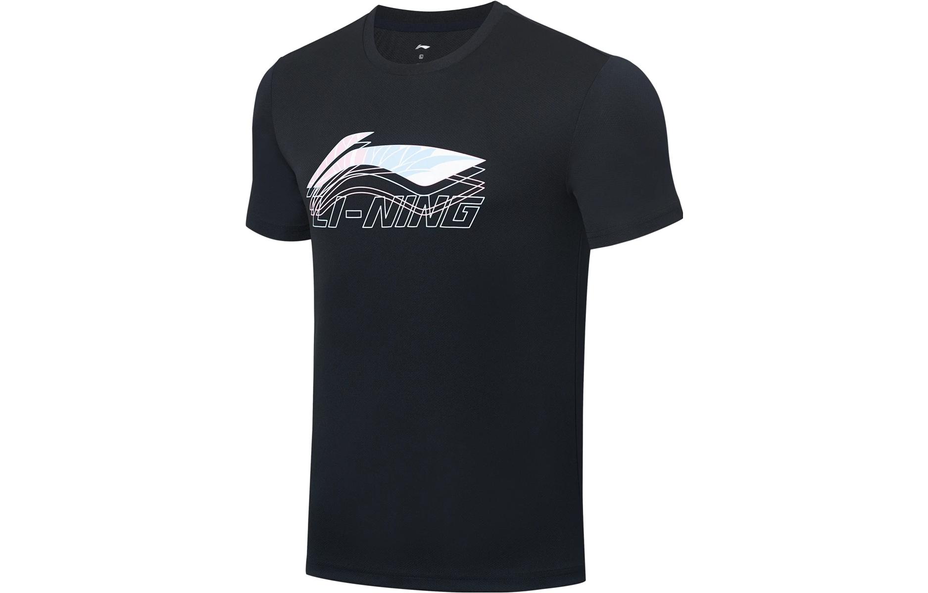 Li Ning Badminton Collection T Shirt Unisex Black AHST349-2 S