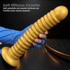 Gold Silicone Threaded Realistic Penis Anal Dildo Sex Toy for Men and Women Fisting