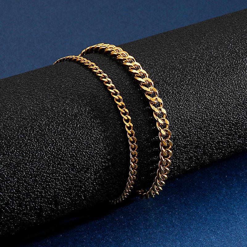 

Простой мужской модный браслет в стиле хип-хоп из титановой стали, аксессуары, 20 см 3mm