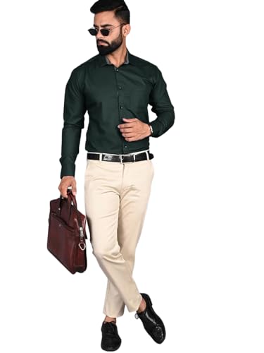Tee Projekt Premium Plain Cotton Shirt For Men | Cotton Shirt | Casual Shirt | Solid Shirt | Full Sleeves | Formal Shirt