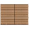 Terrace Tiles 6 Pcs WPC 60x30 Cm 1.08 M² Brown