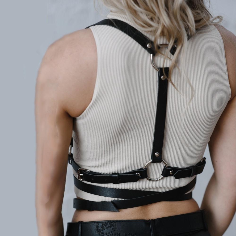 Women Fashion Harness Belt Leather Lingerie Suspenders for Women Body Harness Corset Gothic Fetish Clothing Festival Rave Outfit