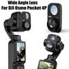 HD-Weitwinkelobjektiv Erweiterung Betrachtungswinkelobjektiv für DJI Osmo Pocket 4P Gimbal-Kamera Zubehör