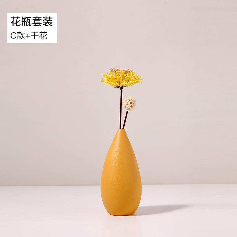 Ceramic Small Vase Home Decor Creative Flower Pot for Living Room Tabletop Decoration
