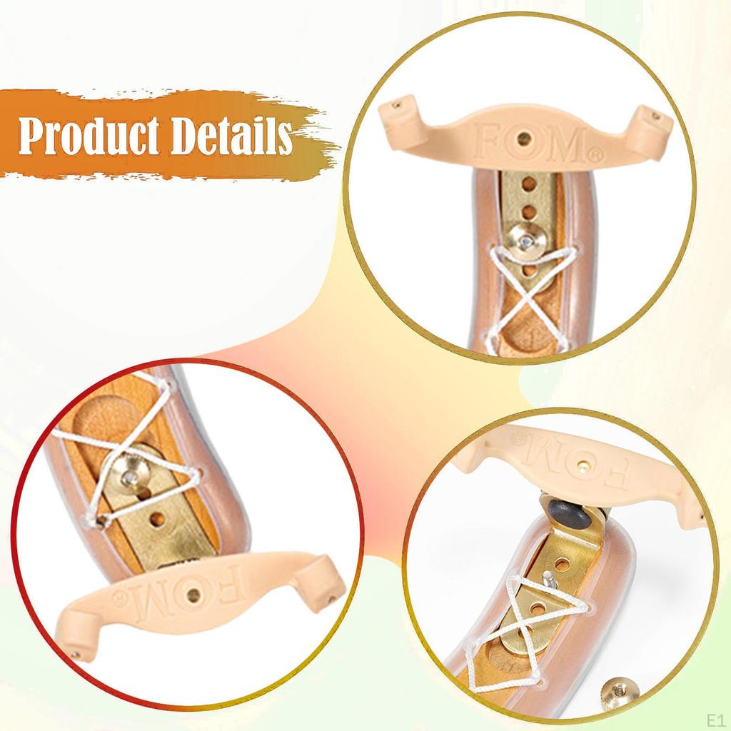 Geige Schulterstütze Musikinstrument Zubehör Holz Drehbar Gummi Füße Stütze