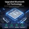 Wireless Earbuds Bone Conduction Bluetooth 5.3 Sports Earphones Built-in Microphone Earhooks Display Charging Case IPX7 Waterproof Headphones
