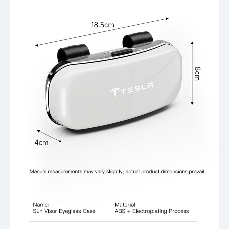 PJVI4 Car Visor Glasses Box Auto Sunglasses Storage Box For Tesla Model 3 Y S X Cybertruck Juguete Roadster Coil Bonina