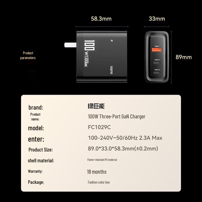 llano 100W Multi-Port GaN Fast Charger Kit