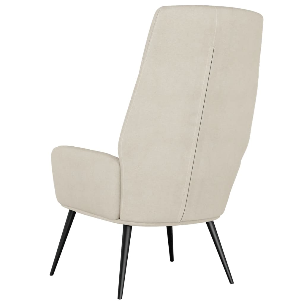 Recliner Chair Cream Suede Look