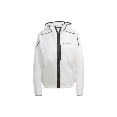 Logo Print Outdoor Sport Kapuzenjacke Damen Jacken Weiß HT9405