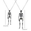 Edgy Skull Pendant Necklace Fashionable Skeleton Neckchain Street Culture Inspired Clavicle Chain for Trendsetters