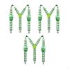 ST Patricks Day Suspenders Saint Accessories Clip On Y Shape Brace for Rave Wedding