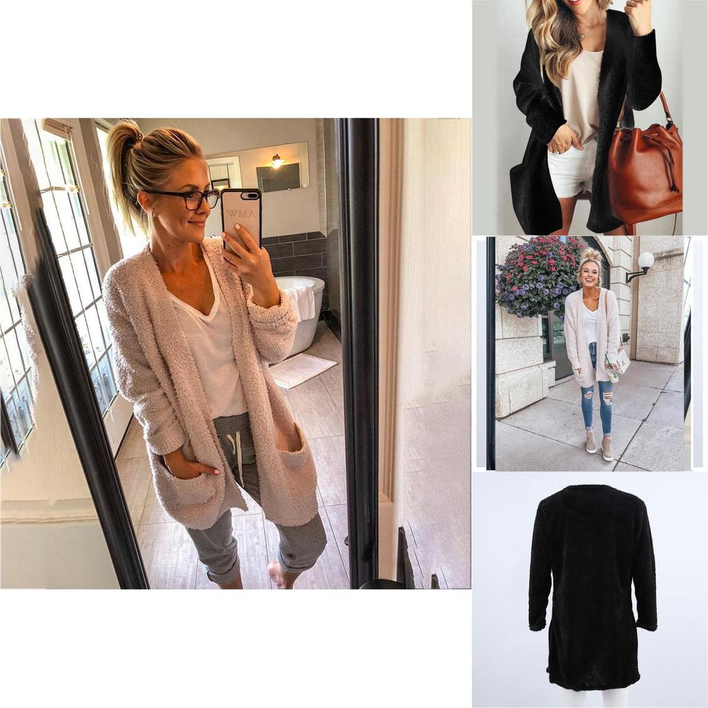 Premium Quality Women Long Sleeve Loose Sweater Knitted Cardigan Coat Jacket Outwear Casual For Effortless Style
