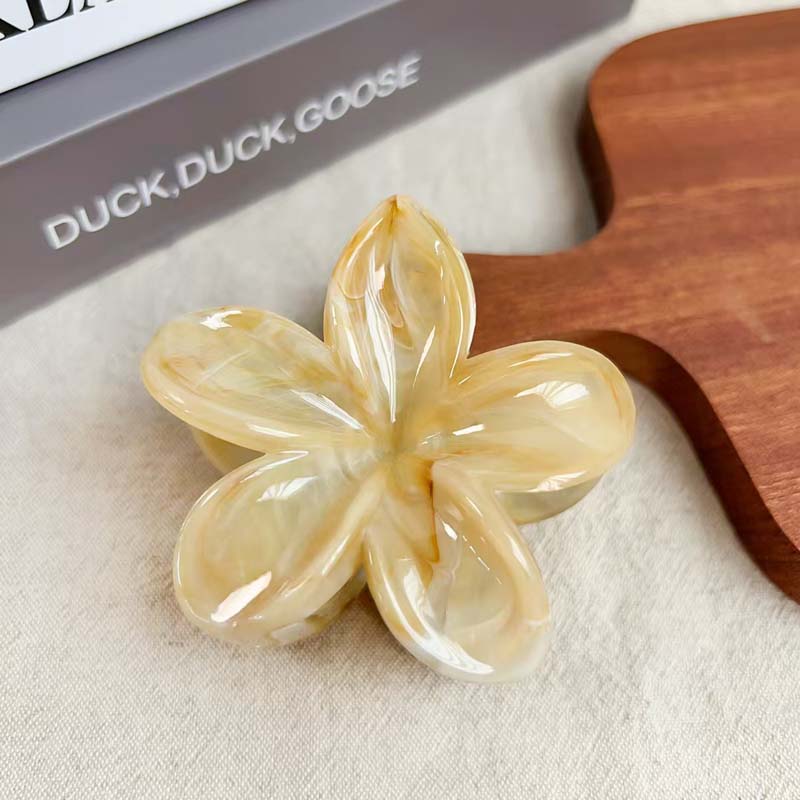 Fashion Women Beach Vacation Bohemia Egg Flower Hair Clips Elegant Flower Large Hair Claw Hairpin Women Girls Accessories