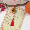 1Pcs Chinese New Year 2027 Goat Hanging Ornaments Gold Lucky Design Red Tassels For Spring Festival Home Wall Decor