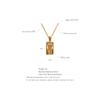 Eetit Statement Body Square Pendant Stainless Steel Statement Necklace Gold Color Texture Metal Personalized Jewelry 2023