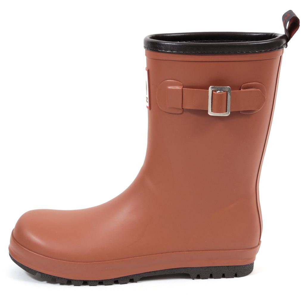 Akiriko MOZ Engineer Rain Size M Women's Boots, Mid-Length, One-Piece Molded, Camel,