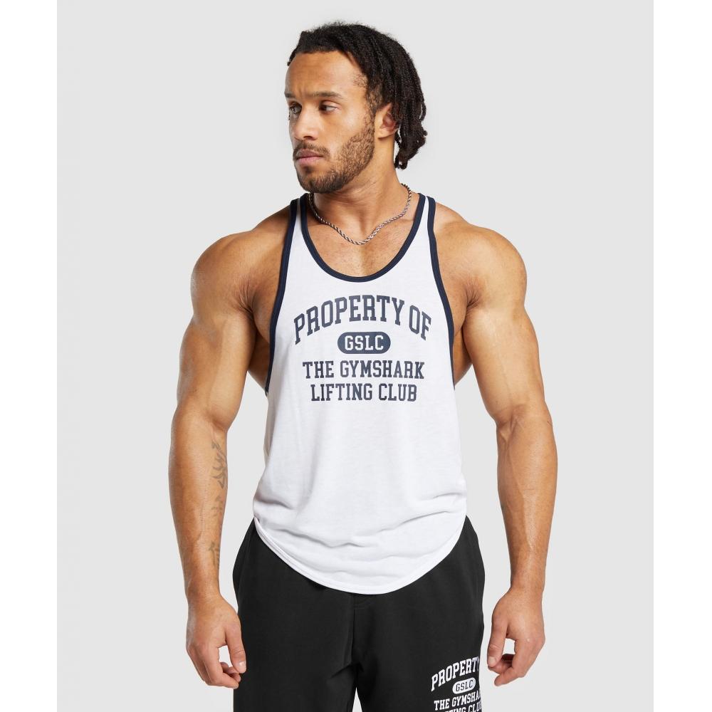 

Gymshark Собственность Стрингера Белый A5a7m Wb57 S