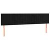 Vidaxl Zagłówek Do Łóżka Z Led, Czarny, 200X5X78/88 Cm, Aksamit