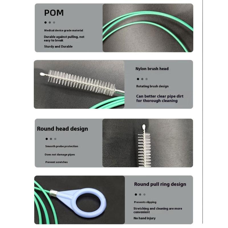 Heavy Duty Drain Clog Remover Brush With Metal Core For Kitchen Bathroom Plumbing