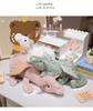 Jelly Sky Blue Rainbow Snow Dragon Plush Toy - Large Leg-Clamping Pillow for Women