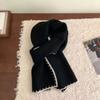 Thicken Knitted Scarfs Large Plush Neckerchief Bandana Winter Scarf  Women