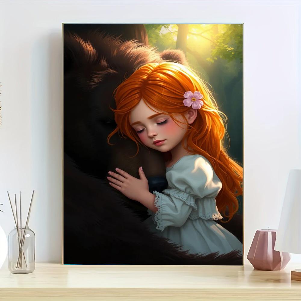 Little Girl Diamond Decorative Painting Set 5D DIY Full Diamond Embroidery Decorative Painting Handmade Products