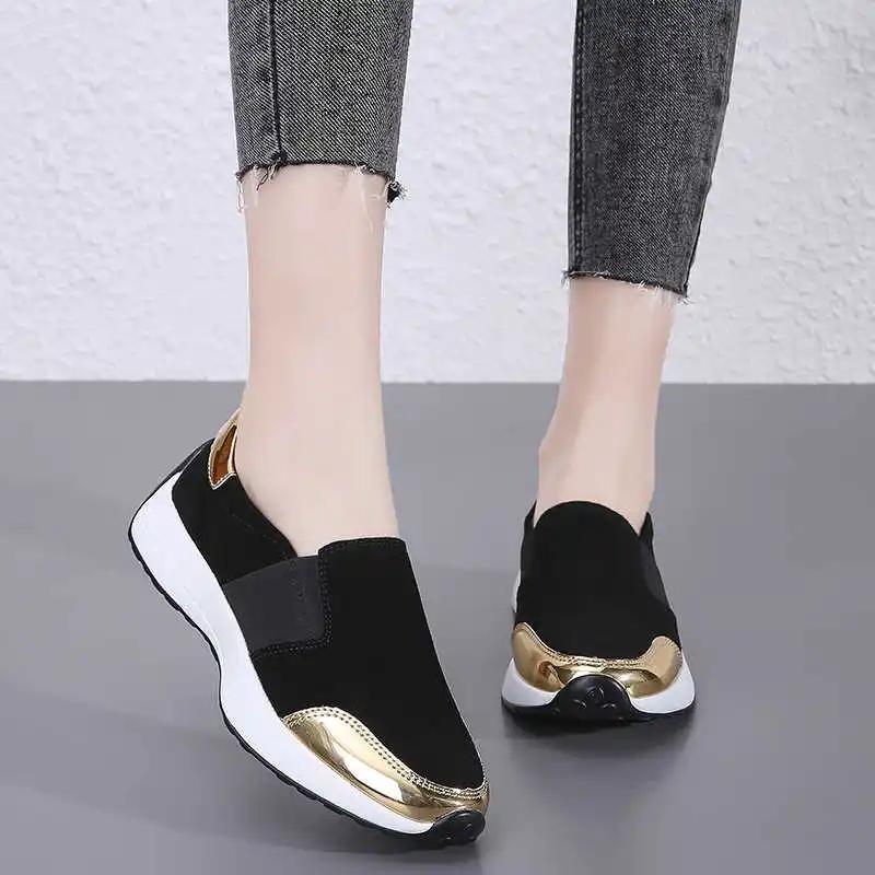 Dames Wandelschoenen met Platte Hak Playform Groene Sneakers Dames Bergschoenen Voor Dames Sneakers Sport Sapatos Releases