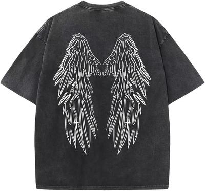 Graphic Tees for Men Oversized Tshirts Y2k Vintage Shirts Acid Wash Streetwear Cool Shirt