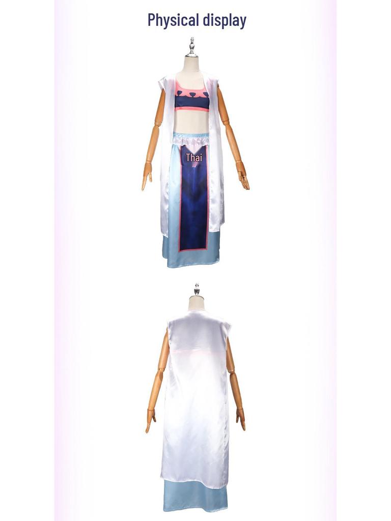 One Piece Vivi Cosplay Costume - Full Set Long Dress for Role-playing