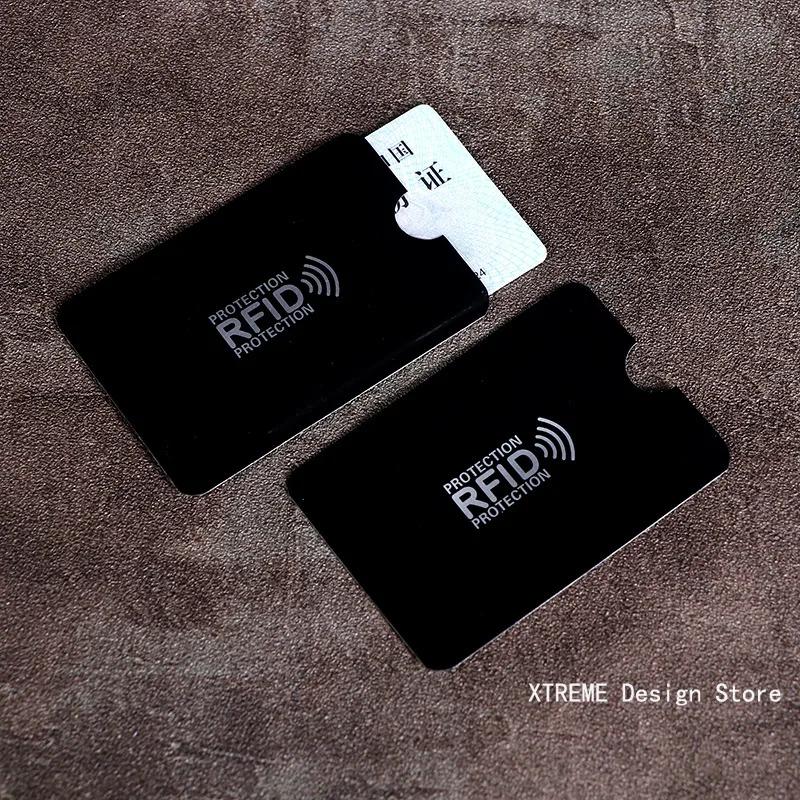 

1 Piece Aluminium Anti Rfid Card Holder NFC Blocking Reader Lock Id Bank Card Holder Case Protection Metal Credit Card Case чёрный