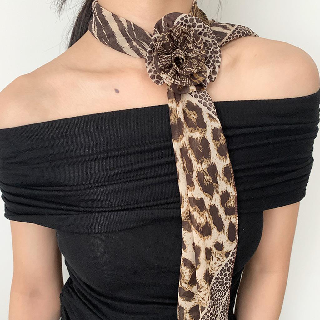 Vintage Western Style Brown Rivet Belt Female Niche Design Flower Waist Rope with Skirt Jeans Waist Seal Accessories