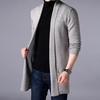 Men Cardigan Sweater Pure Color Anti-shrink Autumn Men Winter Knitting Sweater Coat for Work