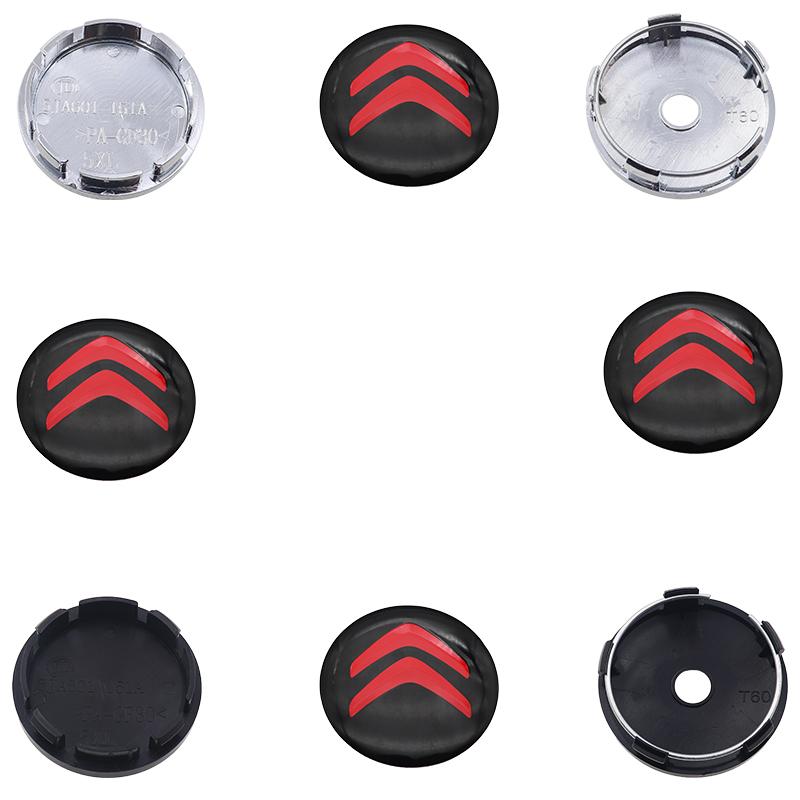 100pcs 3D 60mm 56mm Citroen Car wheel cap emblem Wheel Center Hub Cap auto Rim refit dust-proof badge covers styling accessories