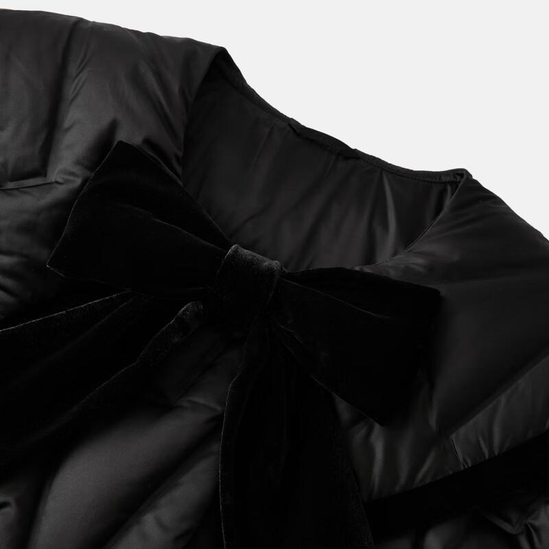 Autumn Water Elegant Women's Retro Bow Short Down Jacket