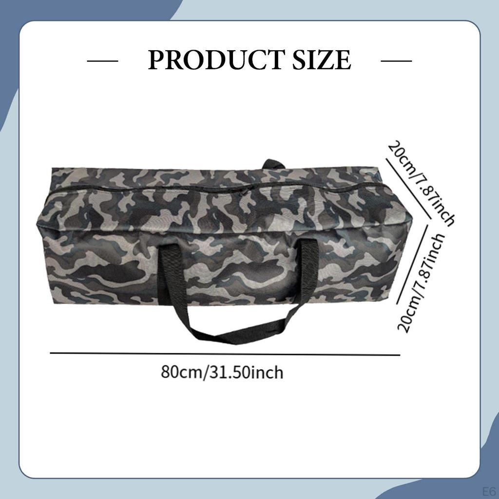 Camping Tent Pole Storage Bag Organizer Pouch Carrying for Trips Fishing