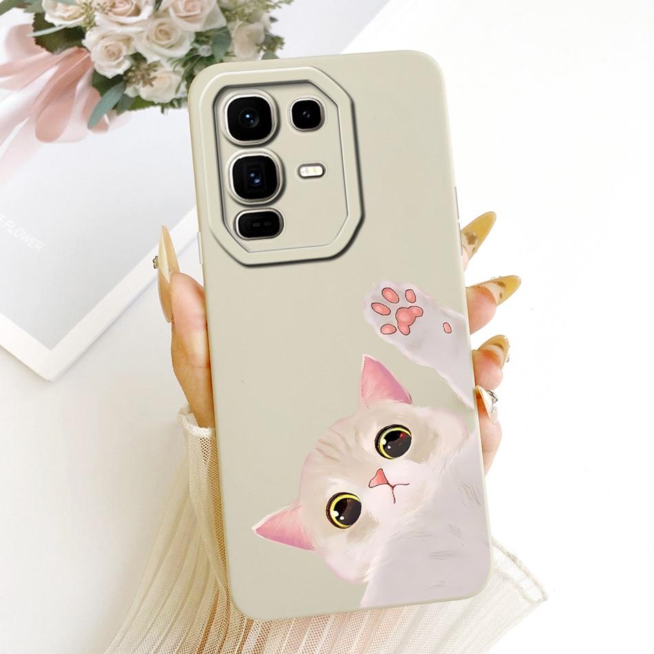 For Infinix Note 50 Pro+ Cute Cat Flower Cartoon Phone Case For Infinix Note 50 Pro Plus X6856 Shockproof Soft Silicone Bumpers
