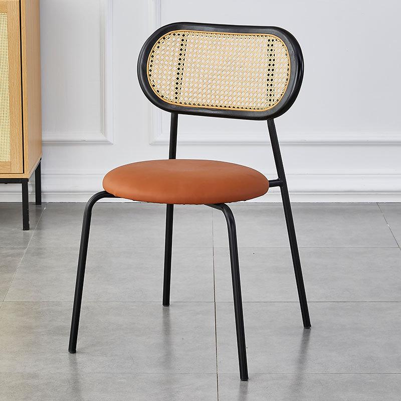 Modern Minimalist Solid Wood Backrest Dining Chairs Home Restaurants Office Rattan Woven Chairs