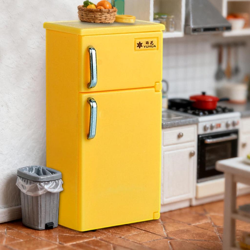 1:12 Dollhouse Furniture Fridge Doll House Accessories Life Scene DIY Pretend Play Toy for Kids 3+