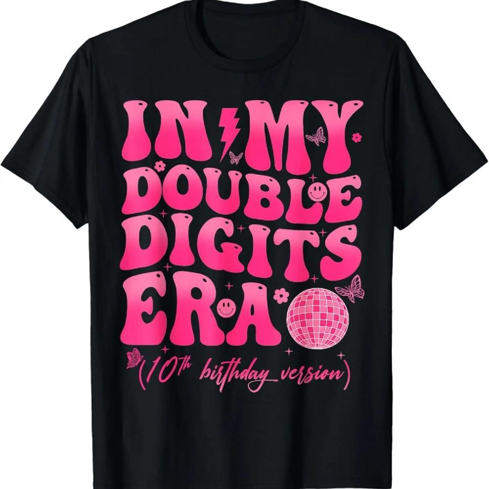 В мою эпоху двузначных чисел Ретро 10-летний 10-й день рождения Футболка XXXXXL чёрный
