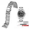 23 мм Ремешки для часов из нержавеющей стали для Cartier Calibre W7100015 W7100041 W7100037 Металлические браслеты для часов Мужской Модный Женский Ремешок