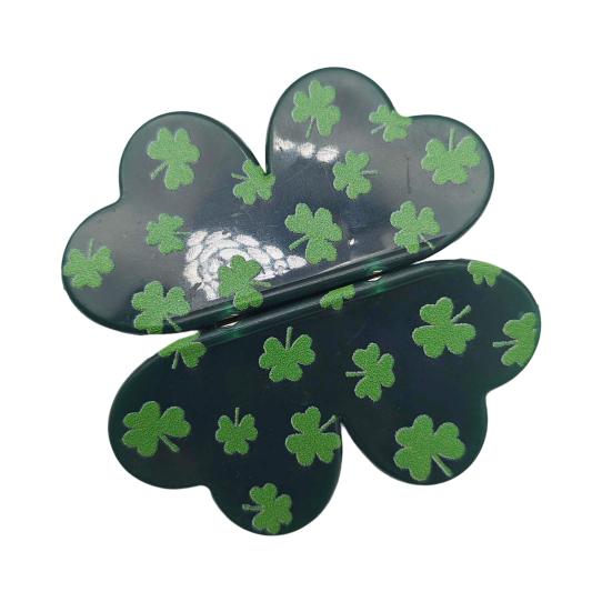 Magnetic Hair Claw Four Leaf Clover Shape Hair Clip No Slip Strong Hold Hair Claw Voluminous Style Hair Accessory