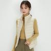 Womens Lightweight Down Vest Winter Warm Sleeveless Puffer With Stand Collar 86-90% White Duck