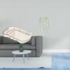 Elegant Food Serving Tray And Bathroom Vanity with Green Plant Leaves Wall Decal for Restroom
