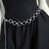 Elegant Gold And Silver Metal Waist Chain With Hook Closure For Daily Fashion