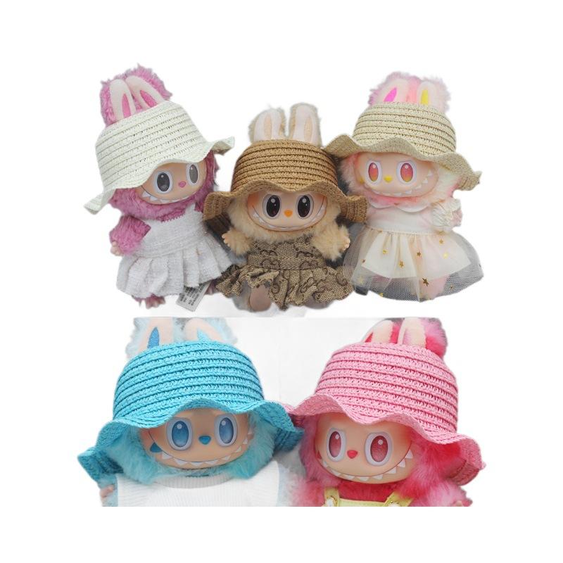 Pendant Doll Dress Accessories Doll Empty Top Opening Woven Straw Hat