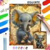 Dumbo Elephant Oil Painting Art Set Handmade Diy Gift Home Decoration