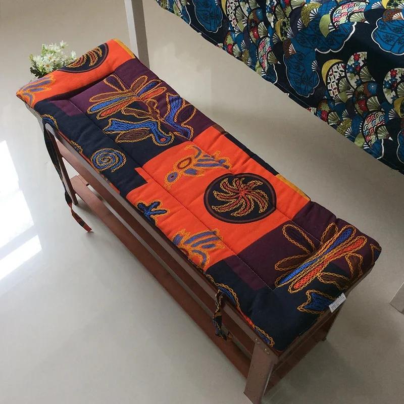 Bohemia Long Bench Cushion Soft Stool Pad Thickened Wood Sofa Mat Garden Benchs Long Padded Wooden Bench Cushion Mat