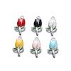 10Pcs/Lot 11.4*22.3mm Cartoon Alloy Tulip Shape Charms Loose Pendant For DIY Bracelet Necklaces Jewelry Making Accessories
