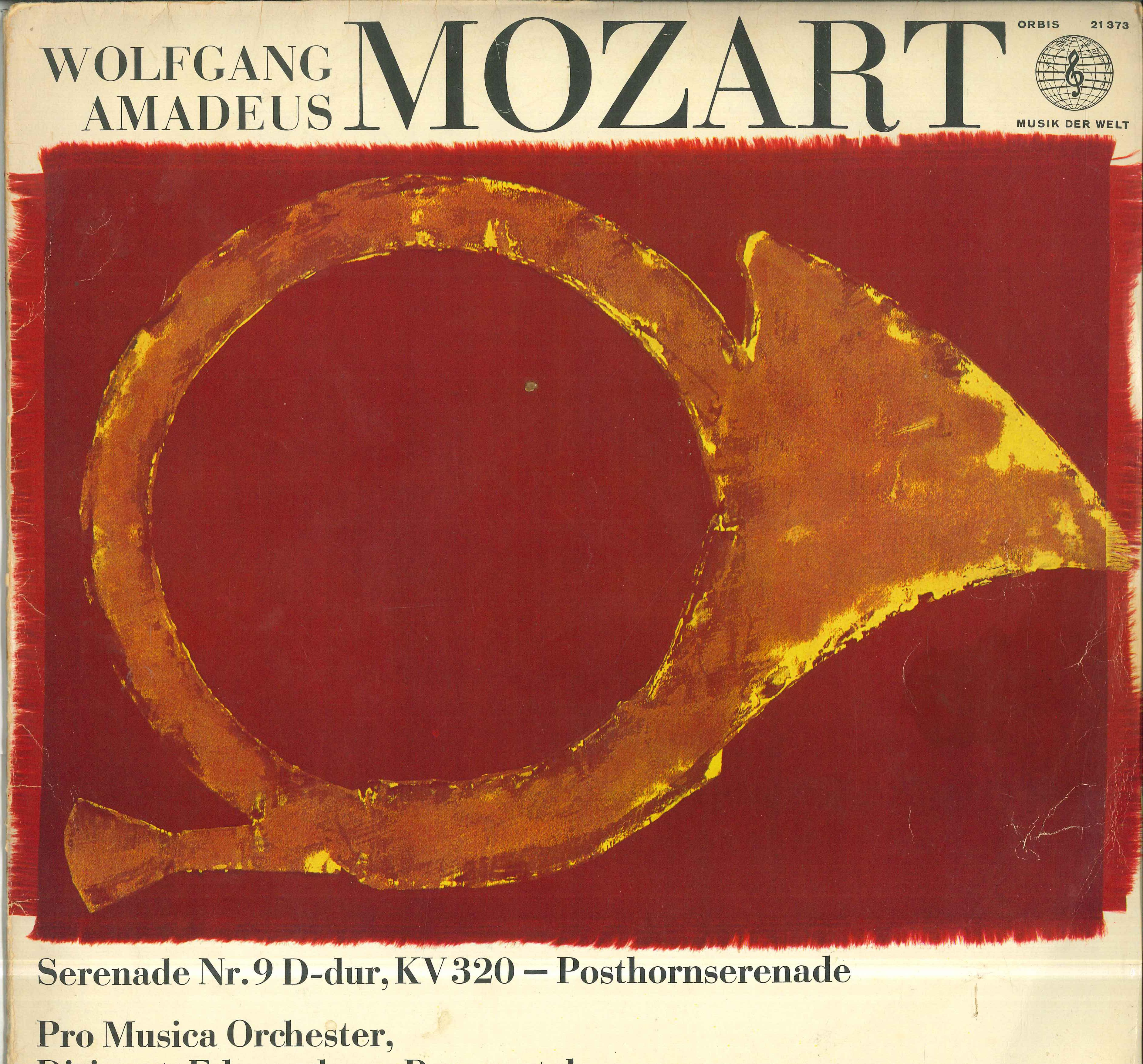 

LP Record EDOUARD VAN REMOORTEL PRO MUSICA O Mozart Serenade Nr9 Ddur Kv320 21373 ORBIS 1964 Germany Classical Used